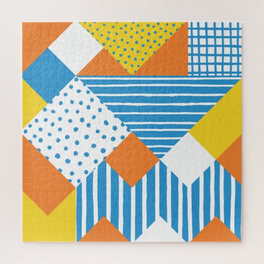 幾何学的ヴィンテージ抽象芸術背景デザイン ジグソーパズル (縦)
