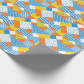 幾何学的ヴィンテージ抽象芸術背景デザイン ラッピングペーパー (角)