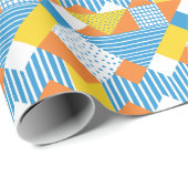 幾何学的ヴィンテージ抽象芸術背景デザイン ラッピングペーパー (ロールコーナー)