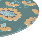 幾何学的ヴィンテージ:テキスタイル航海のモチーフ カッティングボード (角)