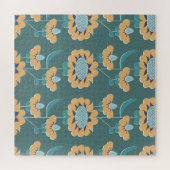 幾何学的ヴィンテージ：テキスタイル航海のモチーフ ジグソーパズル (横)