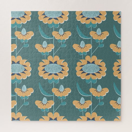 幾何学的ヴィンテージ：テキスタイル航海のモチーフ ジグソーパズル (縦)