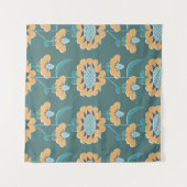 幾何学的ヴィンテージ:テキスタイル航海のモチーフ タペストリー (正面(横))