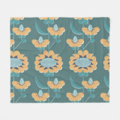 幾何学的ヴィンテージ：テキスタイル航海のモチーフ フリースブランケット (正面(横))