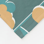 幾何学的ヴィンテージ：テキスタイル航海のモチーフ フリースブランケット (角)