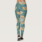 幾何学的ヴィンテージ：テキスタイル航海のモチーフ レギンス (裏面)