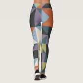 幾何学的万華鏡のように千変万化するパターン レギンス (裏面)