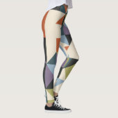 幾何学的万華鏡のように千変万化するパターン レギンス (右)