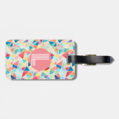 幾何学的万華鏡のように千変万化するパターンY2Kパターン ラゲッジタグ (裏面横)