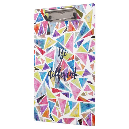 幾何学的三角形パターン「be」違う引用文 クリップボード (左)