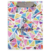 幾何学的三角形パターン「be」違う引用文 クリップボード (正面)