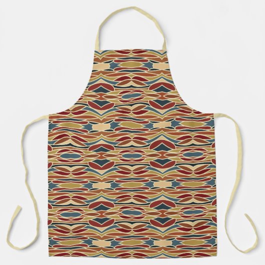 幾何学的不透明ステンドグラススタイルデザイン エプロン (正面)