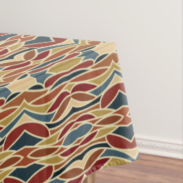 幾何学的不透明ステンドグラススタイルデザイン テーブルクロス