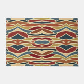 幾何学的不透明ステンドグラススタイルデザイン ドアマット (正面)