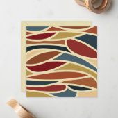 幾何学的不透明ステンドグラススタイルデザイン ノートカード (正面/裏面インサイチュ)