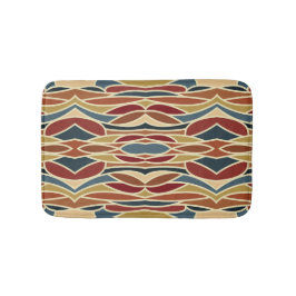 幾何学的不透明ステンドグラススタイルデザイン バスマット