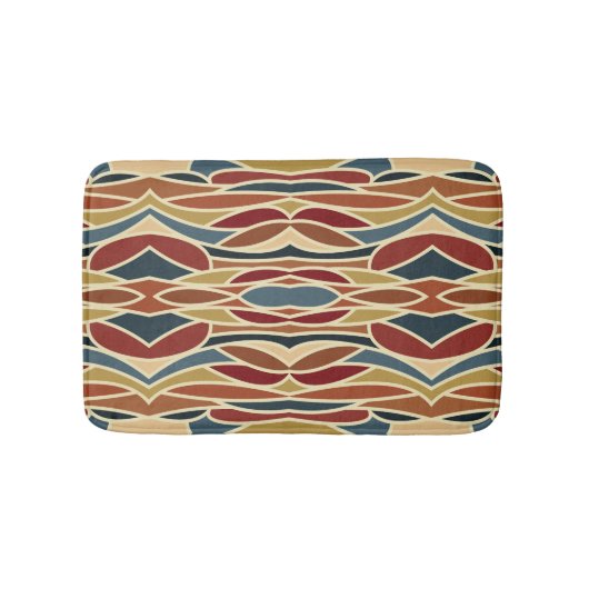 幾何学的不透明ステンドグラススタイルデザイン バスマット (正面)