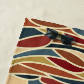 幾何学的不透明ステンドグラススタイルデザイン ビーチタオル (インサイチュ)