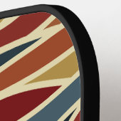 幾何学的不透明ステンドグラススタイルデザイン ピックルボールラケット (左詳細)