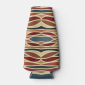 幾何学的不透明ステンドグラススタイルデザイン ボトルクーラー (正面)