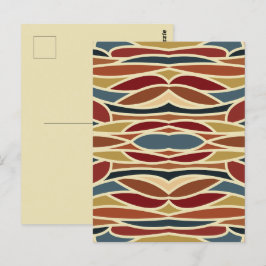 幾何学的不透明ステンドグラススタイルデザイン ポストカード