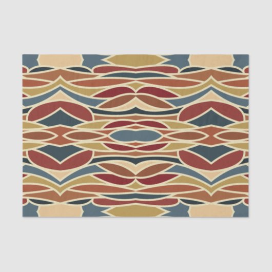 幾何学的不透明ステンドグラススタイルデザイン 薄葉紙 (正面)