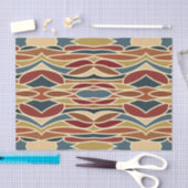 幾何学的不透明ステンドグラススタイルデザイン 薄葉紙 (クラフト)