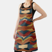 幾何学的不透明ステンドグラススタイル抽象芸術 エプロン (インサイチュ)