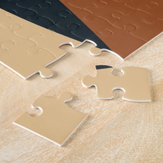 幾何学的不透明ステンドグラススタイル抽象芸術 ジグソーパズル (側面)