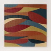 幾何学的不透明ステンドグラススタイル抽象芸術 ジグソーパズル (縦)