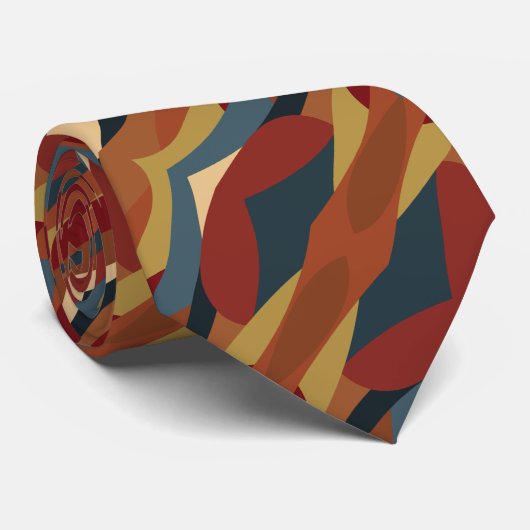 幾何学的不透明ステンドグラススタイル抽象芸術 ネクタイ (ロール)