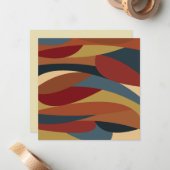 幾何学的不透明ステンドグラススタイル抽象芸術 ノートカード (正面/裏面インサイチュ)