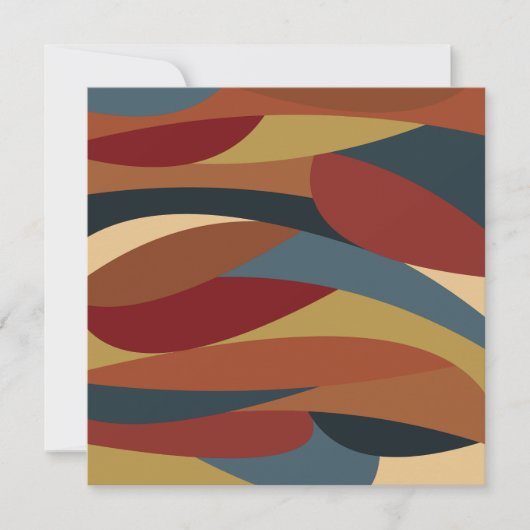 幾何学的不透明ステンドグラススタイル抽象芸術 ノートカード (正面)