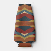 幾何学的不透明ステンドグラススタイル抽象芸術 ボトルクーラー (正面)