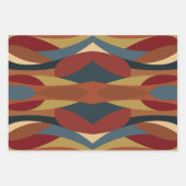 幾何学的不透明ステンドグラススタイル抽象芸術 ラッピングペーパーシート (正面)