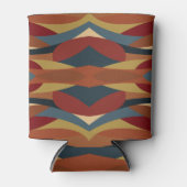 幾何学的不透明ステンドグラススタイル抽象芸術 缶クーラー (正面)