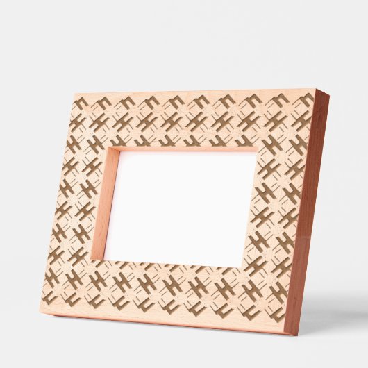 幾何学的伝統的枠パターン レーザー彫刻フレーム (左)