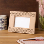 幾何学的伝統的枠パターン レーザー彫刻フレーム (左)