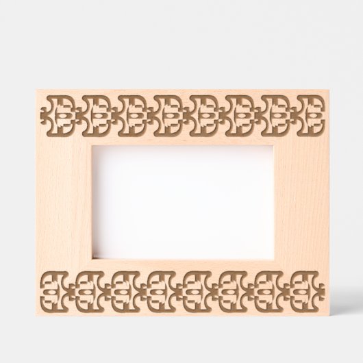 幾何学的伝統的枠パターン レーザー彫刻フレーム (正面)