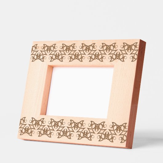 幾何学的伝統的枠パターン レーザー彫刻フレーム (左)