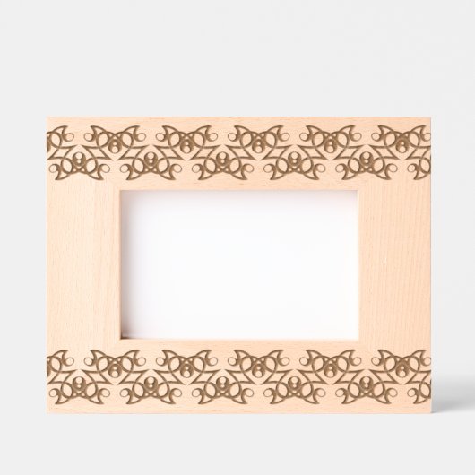 幾何学的伝統的枠パターン レーザー彫刻フレーム (正面)