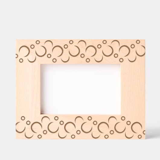 幾何学的伝統的枠パターン レーザー彫刻フレーム (正面)