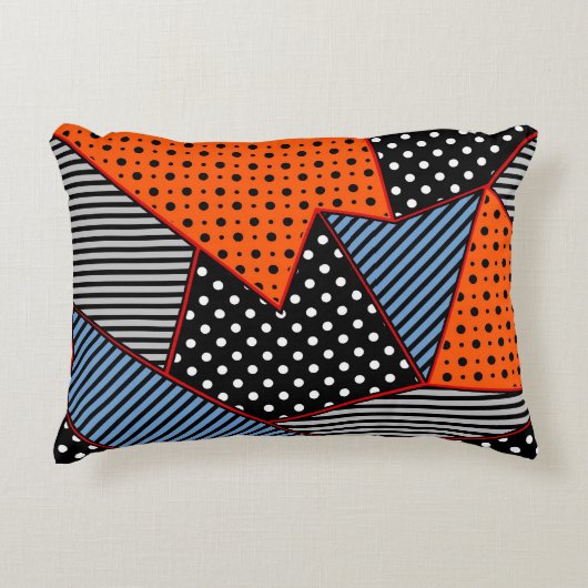 幾何学的合成クリエイティブを用いたシームレスな合成パターン アクセントクッション (正面)