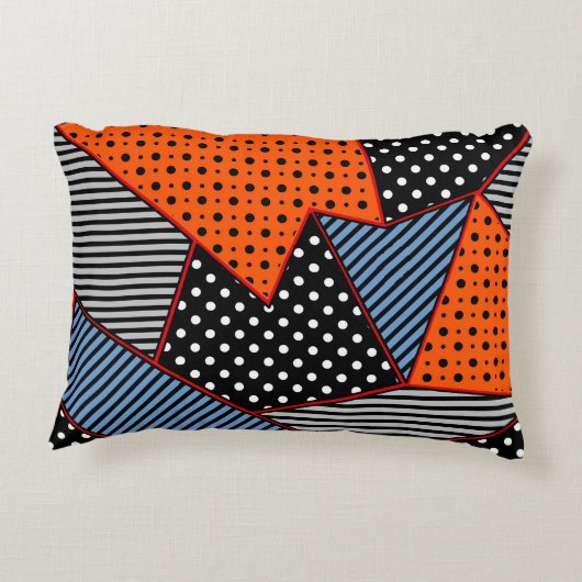 幾何学的合成クリエイティブを用いたシームレスな合成パターン アクセントクッション (裏面)