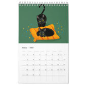 幾何学的図解入りの、写真付きの猫カレンダー カレンダー (3月 2027)