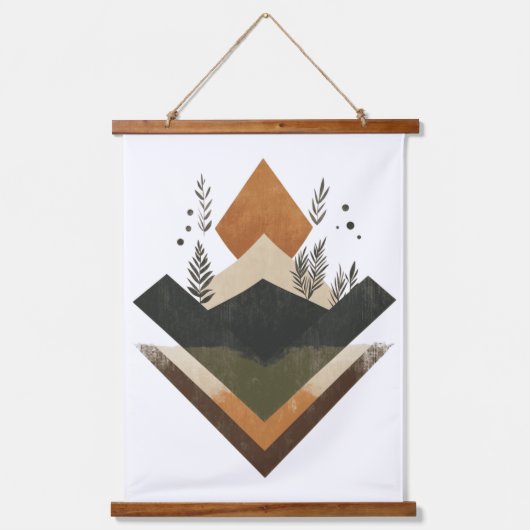 幾何学的土要素 吊り下げ型タペストリー (正面)