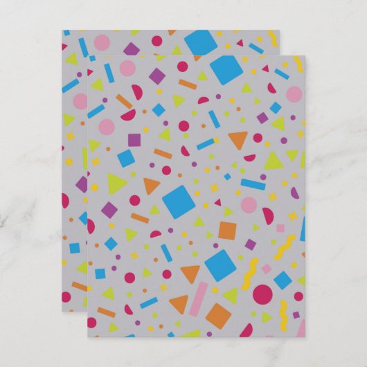 幾何学的姿作成2 ノートカード (正面/裏面)