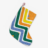 幾何学的姿3 スモールクリスマスストッキング (正面 (吊り時))