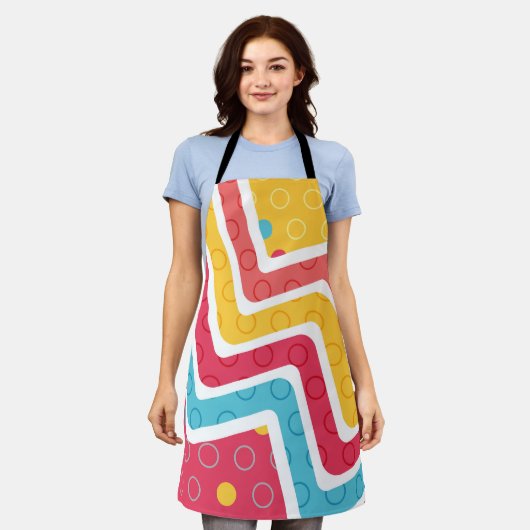 幾何学的姿4 エプロン (着用した状態)