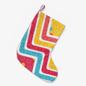 幾何学的姿4 スモールクリスマスストッキング (正面 (吊り時))